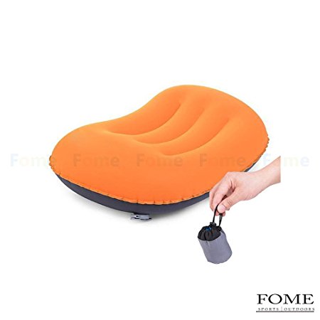 Inflating Pillow, FOME SPORTS|OUTDOORS Ultralight Portable Compact Camping Travel Inflating Pillow Comfortable for Hiking Backpacking One Year Warranty