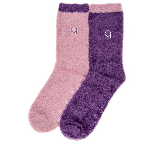 Noble Mount Womens Soft Anti-Skid Winter Feather Socks - 2-Pairs