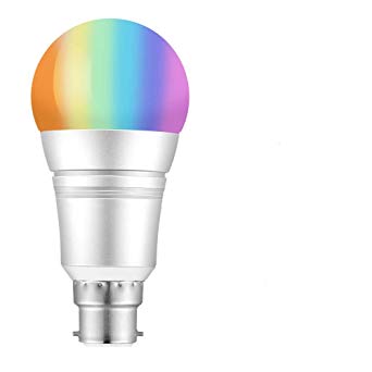 Wifi Smart Bulb Colour Dimmable LED Light B22 Bayonet 60W Equivalent Bulb 810LM, Remote Control by Smart Device & Voice Control by Amazon Alexa & Google Home, No Hub (B22 9W 2700K Warm White)