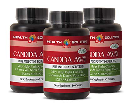 Antifungal supplements - CANDIDA AWAY PLUS - Candida natural - 3 Bottles 180 Capsules