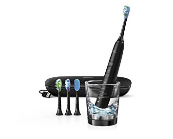 Philips Sonicare DiamondClean Smart Electric Toothbrush with Bluetooth, app, Tongue Cleaner and Charging Travel Case – 9500 Series, Black, HX9924/11