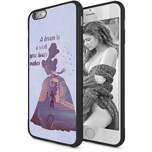 Onelee - Disney Cinderella Princess Art Design TPU Case for iPhone 6 / 6S 4.7" - Black 07