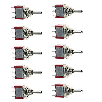 Etopars™ 10 X On/Off/On Mini Miniature Toggle Switch Car Dash Dashboard SPDT 3Pin
