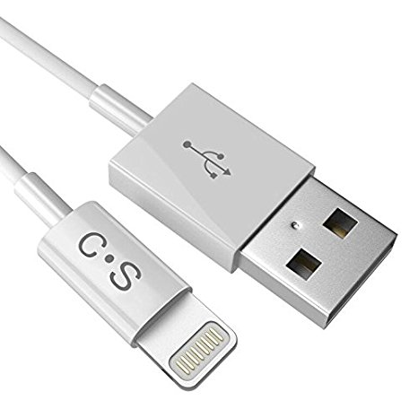 Cloudseller [Apple MFI Certified] iPhone 6 / 6  / 5 / 5S / 5C / CHARGER LIGHTNING CABLE USB DATA CABLE- 8 Pin - Compatible With IOS 10 , IPHONE 6, 5s, 5c IPOD TOUCH 5 NANO 7 IPAD ® (2 Metre White)