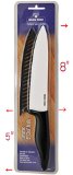 Ceramic Chef Knife - 8 Blade - Long Lasting Sharp Edge - Durable Build- Ergonomic Gripped Handle - Black Handle White Blade