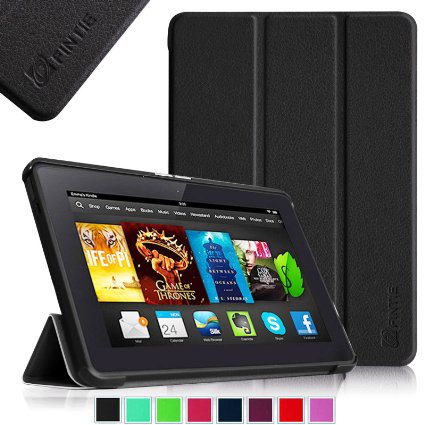 Fintie SmartShell Case for Fire HDX 7 - Ultra Slim Lightweight with Auto Sleep / Wake Feature (will only fit Kindle Fire HDX 7" 2013), Black