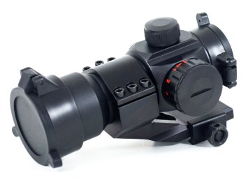Rhino Tactical Green & Red Dot Sight for Rifles & Shotguns by Ozark Armament - Includes Picatinny Cantilever Mount Co-Witness with Iron Sights - Coated Optic