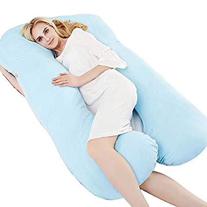 Pregnancy Pillow Full Body Maternity Pillow 55Inch Comfort U  Body Back Support Nursing Maternity Pregnancy Pillow with Removable Cover