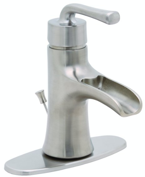 Premier Faucet 284445 Sanibel Lead Free Single Handle Lavatory Faucet, PVD Brushed Nickel