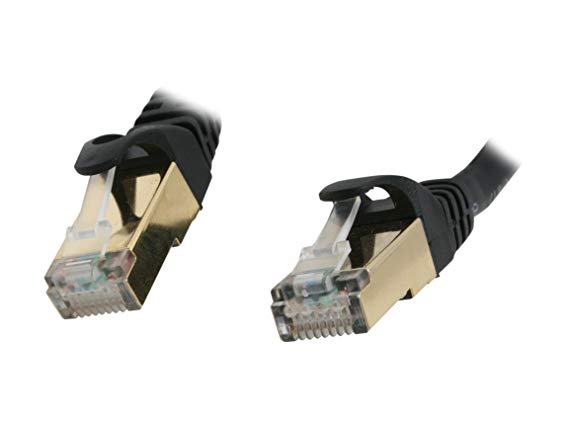 Rosewill RCW-3-CAT7-BK 3-Feet Cat 7 Color Shielded Twisted Pair (S/STP) Networking Cable - Black (RCW-3-CAT7-BK)