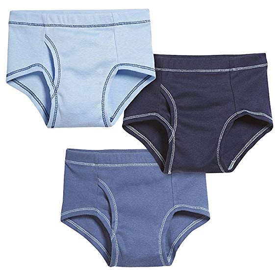 City Threads Boys All Cotton Briefs Underwear 3-Pack for Sensitive Skin Made in USA