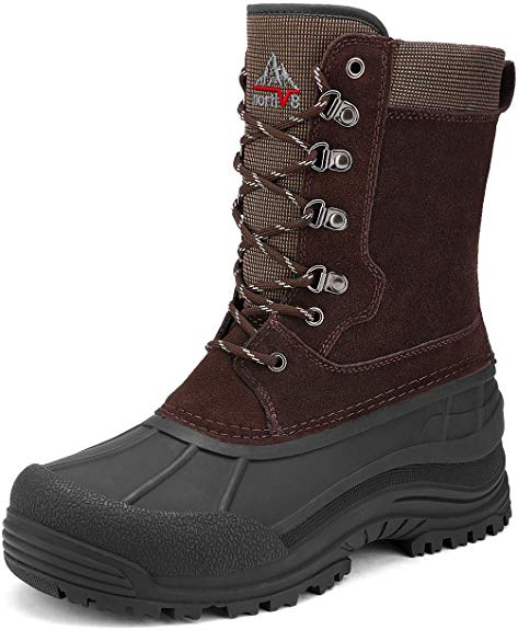 NORTIV 8 Men's Waterproof Hiking Winter Snow Boots