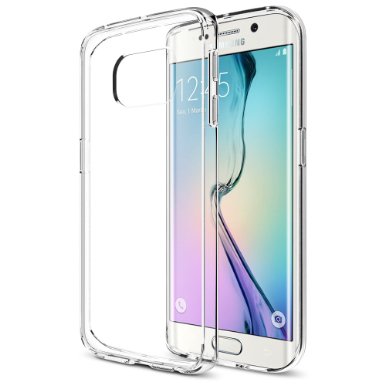 Galaxy S6 Edge Case, Trianium® [Clear Cushion] for Samsung Galaxy S6 Edge Premium Scratch Resistant Seamless integrated Shock-Absorbing Bumper Cases Cover with Back Hard Panel - Clear