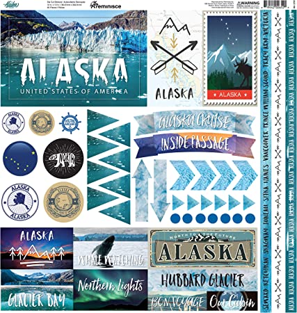 Reminisce Elements Cardstock Stickers 12"X12"-Alaska Cruise