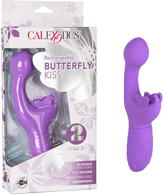 CalExotics Rechargeable Butterfly Kiss Vibrator - Purple (12519PURPLE_)