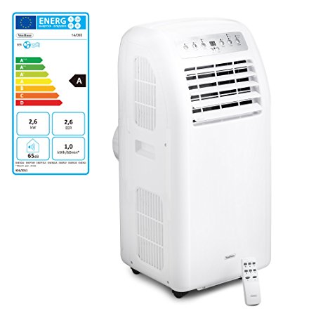 VonHaus Portable Air Conditioner – 9,000 BTU – A-Class Energy Rated - Remote Controlled Unit – Oscillation – Timer & Sleep Mode