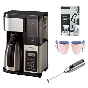 Zojirushi EC-YSC100-XB Fresh Brew Plus Thermal Carafe Coffee Maker with Two 12 Oz. Mugs, Descaler, and Handheld Milk Frother