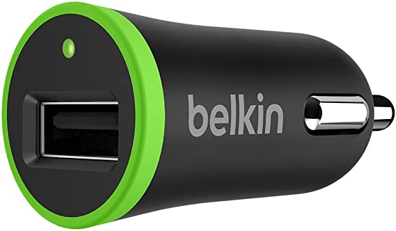 Belkin universal KfZ-Ladegerät mit USB-Anschluss (2.4A, 12 Watt, geeignet für iPhone, iPad, iPod, Smartphones und Tablets) schwarz