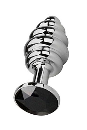 Loveria Hot!Stainless Steel Butt Anal Plug Cosplay Sex Game Increase Sex Fun for Women/lover/couple,Great gift (Black)
