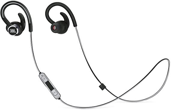 JBL Reflect Contour 2.0, Secure Fit, in-Ear Wireless Sport Headphone with 3-Button Mic/Remote - Black