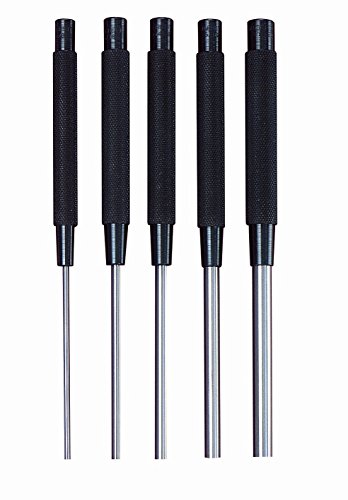 Starrett S248 Extended Length Drive Pin Punch, 1/8"-3/8" Pin Diameters, 8" Overall Length, 3-1/2" Pin Length Pack of 5 in Starrett Red Cardboard Box