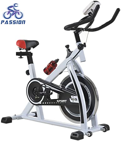 Exercise Bike Recumbent Spin Cycling Bike Indoor Cycle Stationary Workout Equipment with Pulse W/LCD Display and Adjustable Foot for Home Office