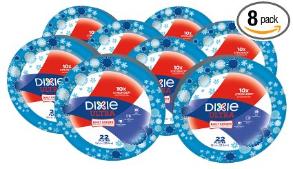 Dixie Ultra Paper Plates, 10 1/16 Inch, 176 Count Paper Plates (Pack of 8)