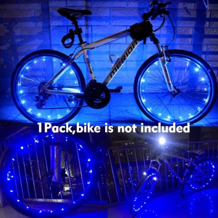 2 Pack of Yacoto Water Resistant Cool LED Bicycle Bike Cycling Wheel Light Safety Light Spoke Light Lamp Lightweight Accessory