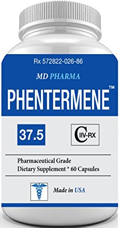PHENTERMENE 37.5 ® (Pharmaceutical Grade OTC Herbal Weight Loss Diet Pills) Appetite Suppressant - Increase Energy