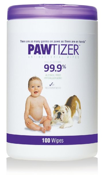 Pawtizer Pet Wipes, 100-count (Pack of 3)