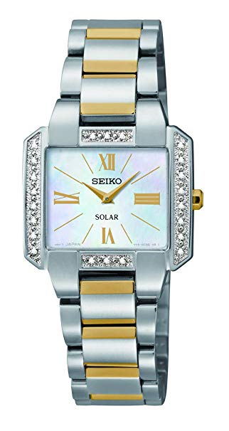 Seiko Women's SUP239 Tressia Solar Analog Display Japanese Quartz Two Tone Watch