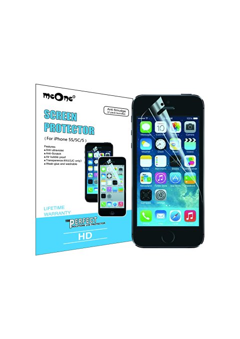 meOne iPhone 5S / 5C / 5 Screen Protector - 2 Pack Anti Smudge Version