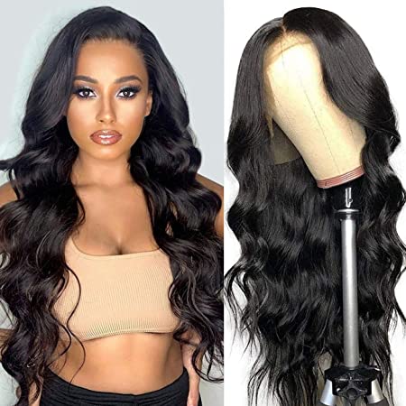 Persephone Wavy Lace Front Wigs for Women Glueless Black Synthetic Wig Natural Color Hair Heat Resistant 22 inch 180% Density