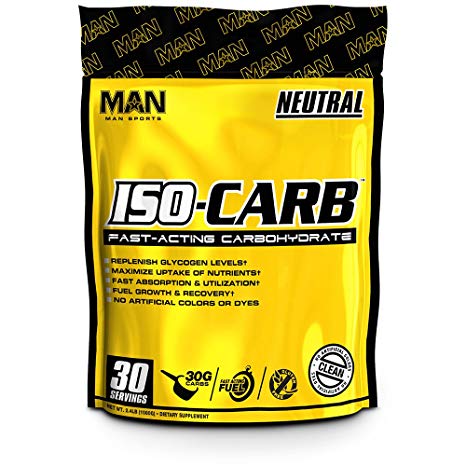 MAN Sports Iso-Carb Fast-Digesting Carbohydrate Powder Post Workout Supplement, Neutral, 990 Gram