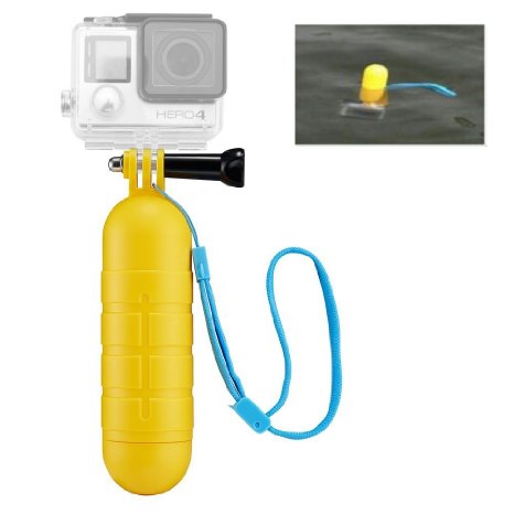 LStore  waterproof bobber and floating handle hand grip with Wrist Strap and Tripod Adapter for Underwater Video Cameras mounts