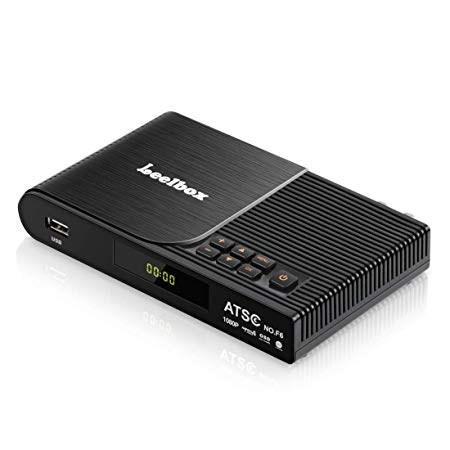 Leelbox Converter Box, 1080P ATSC Digital Tuner Box for Analog TV, Supports Recording PVR, Live TV Shows, Multimedia Playback, H.265 Video Decoding, IR Search, Free Local TV Channels