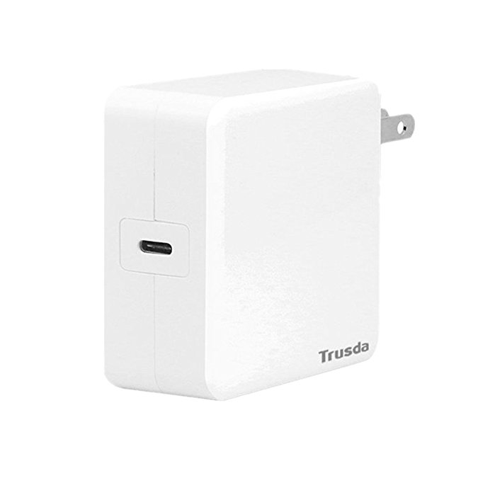 Type C USB Wall Charger with USB C 65W Power Delivery for Apple Macbook 12-Inch, Macbook Pro, Ipad Pro, Nintendo Switch, Samsung Note8 S8 Iphone 8/x