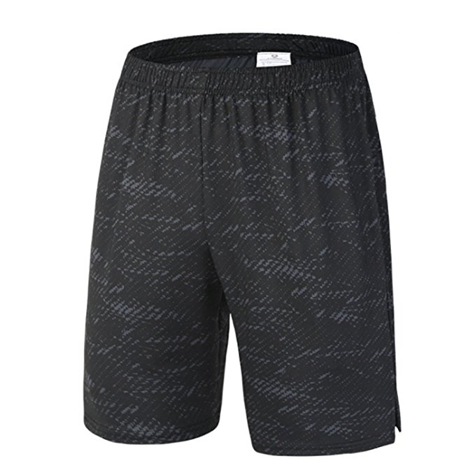 Gash Hao Mens Shorts Gym Running Basketball Athletic 10" Quick Dry