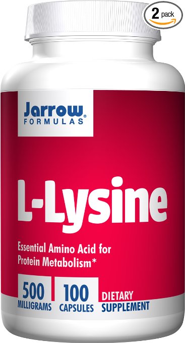 Jarrow Formulas L-Lysine, Assists in Protein Metabolism, 500 Mg, 100 Count (Pack of 2)