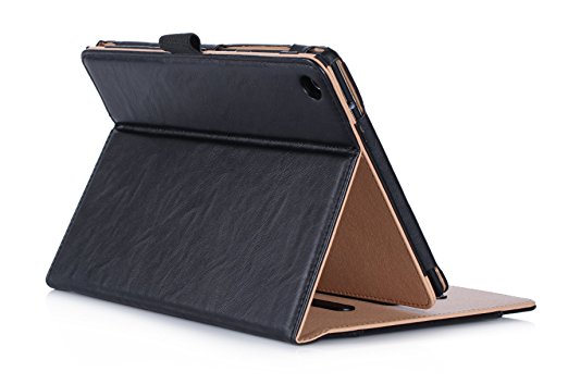 ProCase ASUS ZenPad S 8.0 Z580C Case (2015 ZenPad Z580C,Z580CA) with bonus stylus pen - Stand Cover Folio Case for ASUS ZenPad S 8.0 Z580C, Multiple Viewing angles, Document Card Pocket (Black)