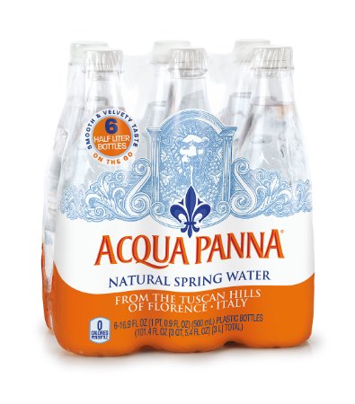 Acqua Panna Natural Spring Water, 16.9-ounce plastic bottles (Pack of 6)