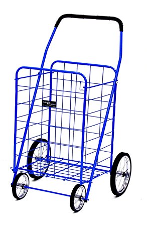EASY WHEELS Jumbo Shopping Cart, Blue