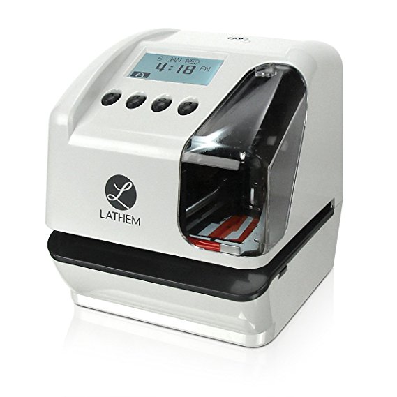 Lathem LT5000 Electronic Multi-Line Time, Date and Numbering Document Stamp, Can Be Wall Mounted (Screws Included)