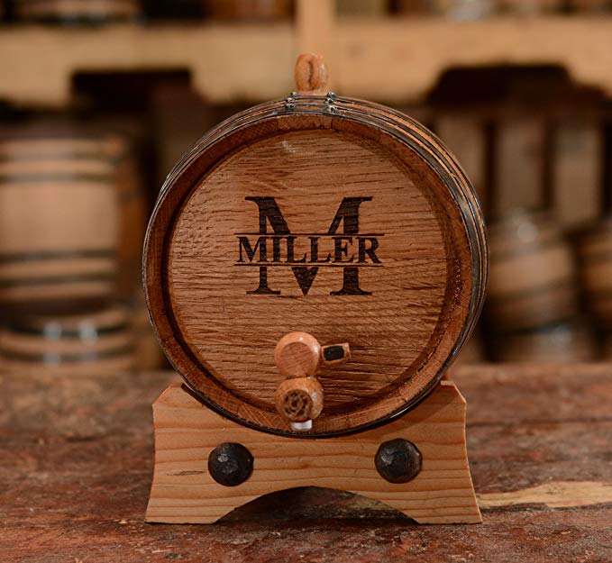 Sofia's Findings Custom Whiskey Barrel - Personalized Wine Barrel - Engraved Oak 2 Liter Barrel | Age Your own Tequila, Whiskey, Rum, Bourbon, Wine
