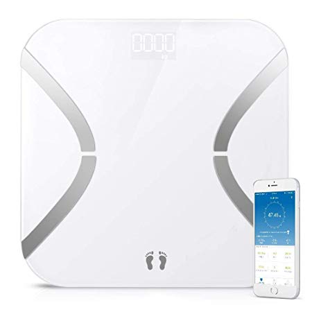 Body Fat Scales - Bluetooth Smart Body Fat Scales with Backlit Monitor, More accurate, Body Composition & Weight Measurement - Tracks BMI, BMR, Bone Mass, Body Fat with Smart Phone App for IOS/Android