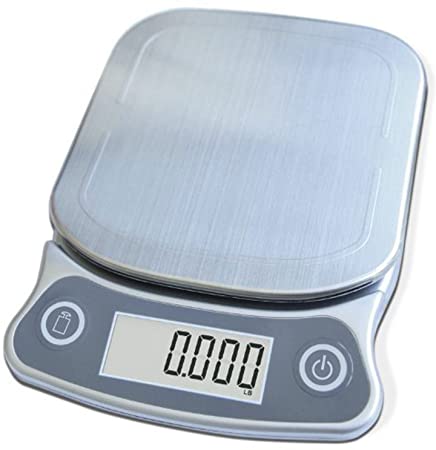 EatSmart Precision Elite Scale-15 lb. Capacity, UltraBright Display and Stai Digital Kitchen Scale, One Size, Silver