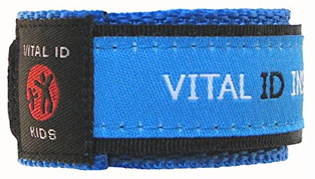 Vital Id Child Safety Adjustable Wristband (Blue)