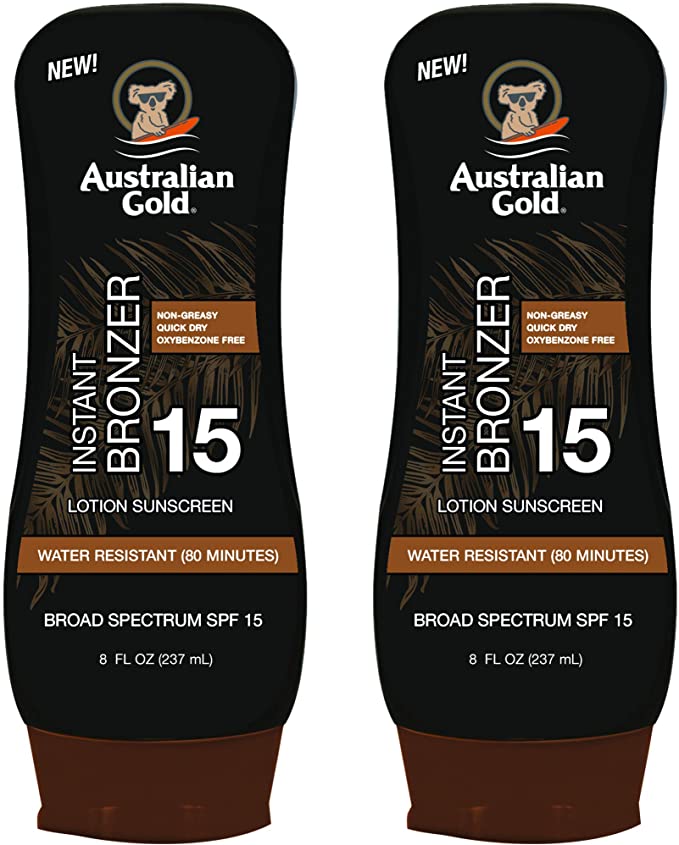 Australian Gold Spf 15 Lotion Bronzer Twin Pack, 16 Ounce (Pack of 3)