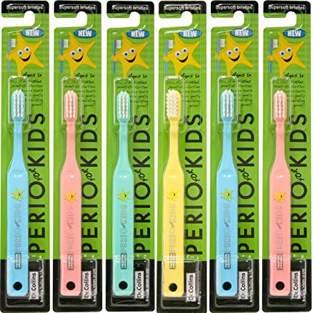 Dr. Collins Perio for Kids Toothbrush 12 Pack Assorted Colors