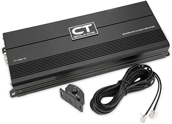 CT Sounds CT-1500.1D Compact Class D Car Audio Monoblock Amplifier, 1500 Watts RMS